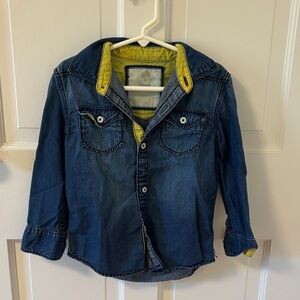Tucker + Tate Blue Denim Shirt with Yellow Accents
